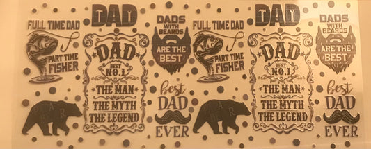 Papa Bear w other sayings Decal Wrap