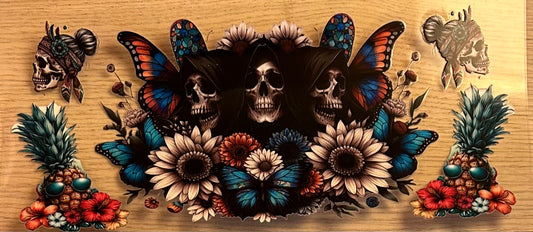 Skull Butterfly Decal Wrap