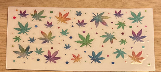 Colorful Cana Leaves Decal Wrap