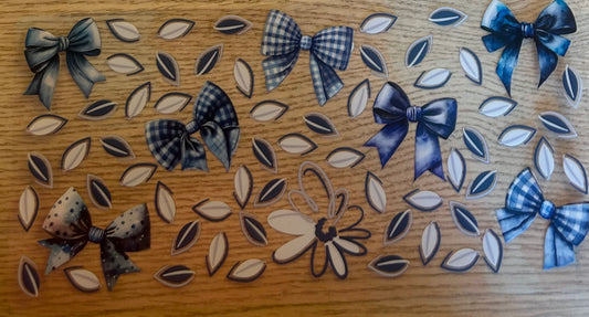Blue Bows Decal Wrap