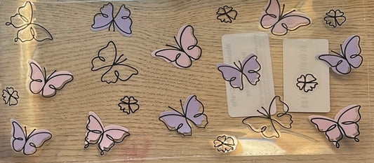 Light Purple Butterflies Decal Wrap