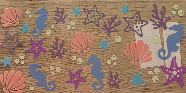 Sea horse and Shells Vibe Decal Wrap