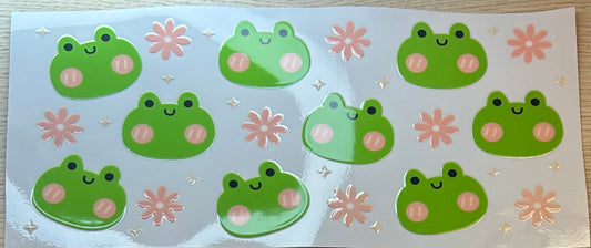 Frog and Flowers Decal Wrap
