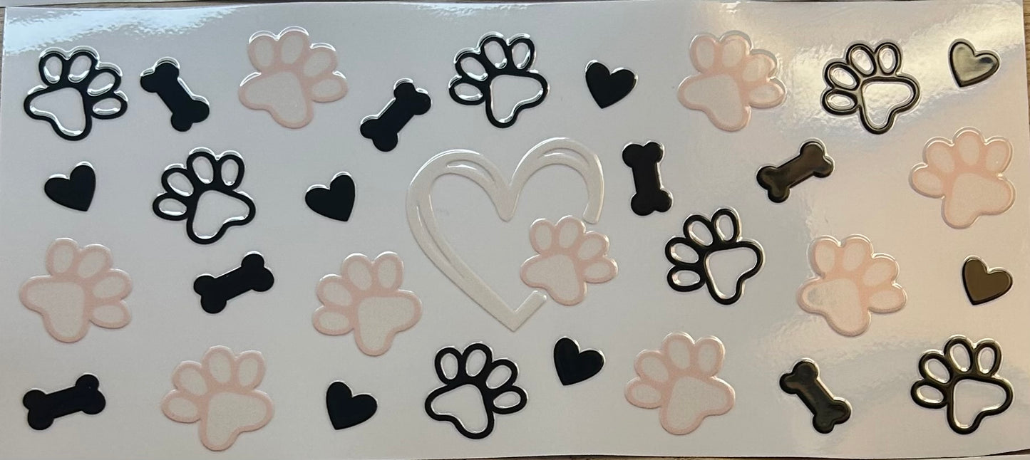 Dog Paws and Bones Decal Wrap