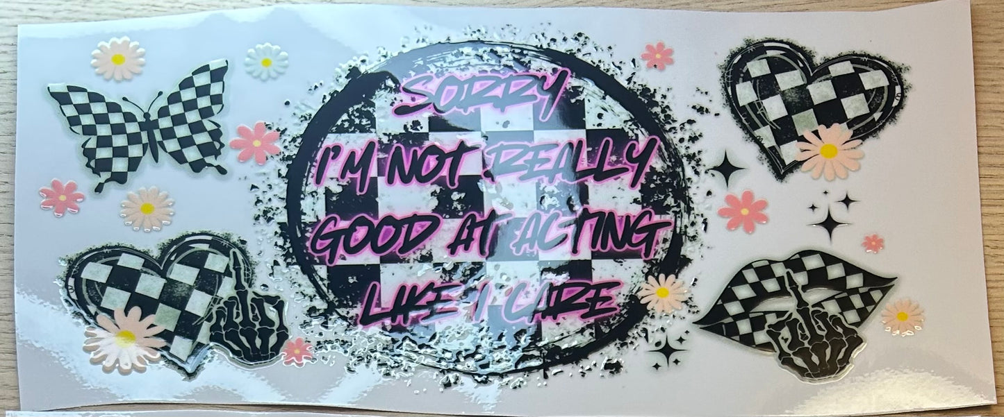 Sorry I'm not really good at acting Decal Wrap