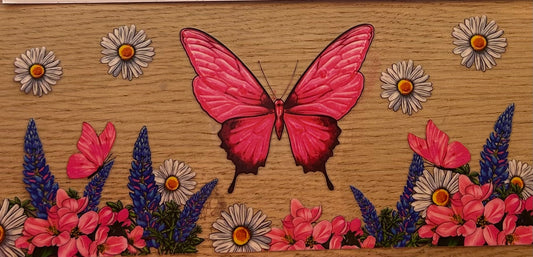 Pink Butterfly Decal Wrap