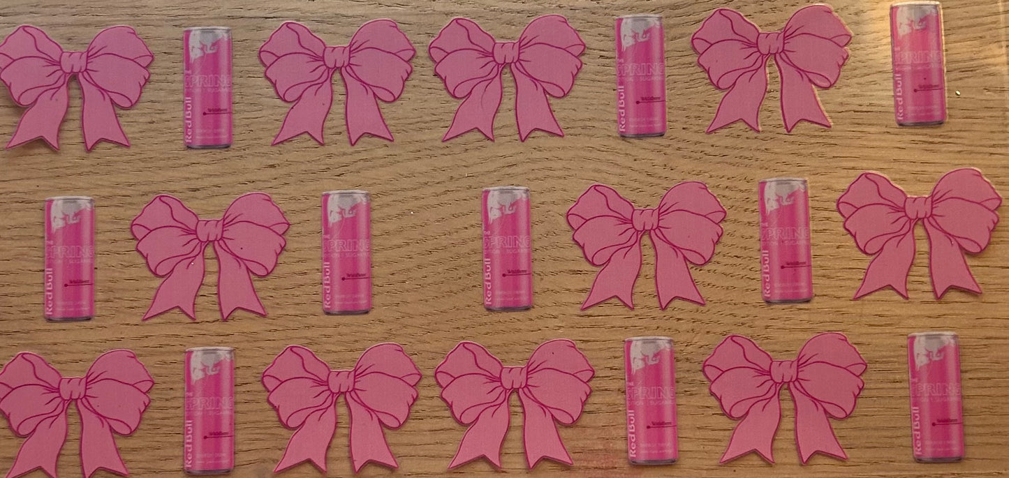 Red bull and Bows Decal Wrap