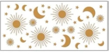 Gold Moons, Suns and Stars Decal Wrap