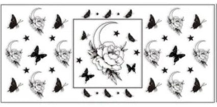 Butterflies and Moon Flowers Decal Wrap