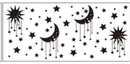 Sun and Moon with dripping Stars Decal Wrap