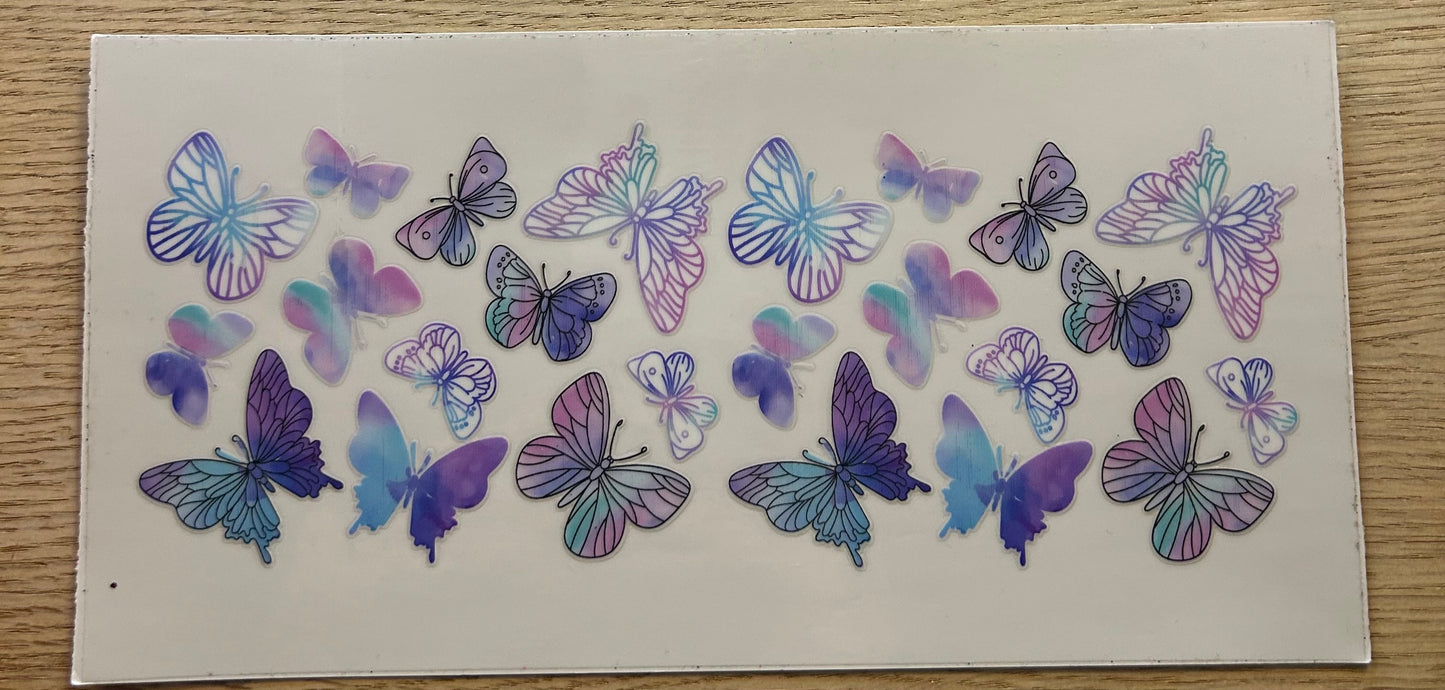 Purple Butterflies Decal Wrap