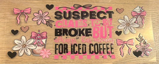 Suspect Claims to be Broke but Decal Wrap