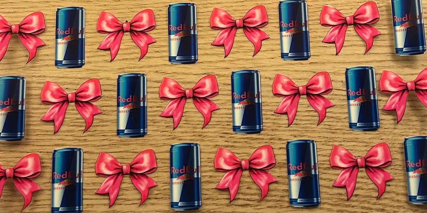 Red bull and Bows Decal