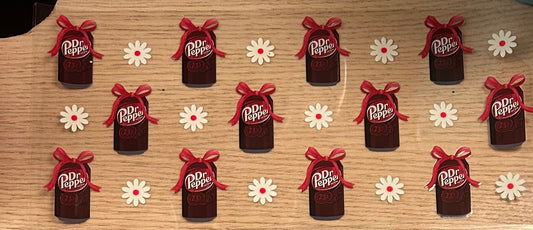 Dr. Pepper and flowers Decal