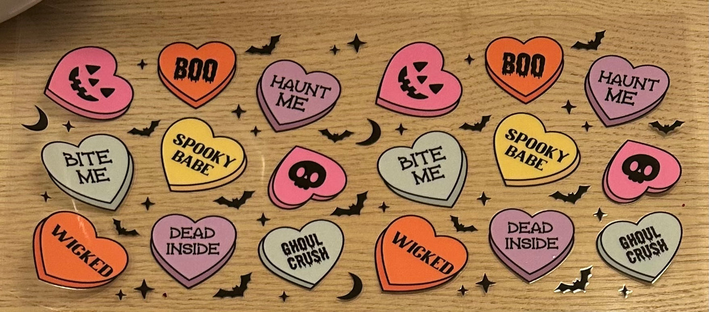 Spooky conversation hearts Decal