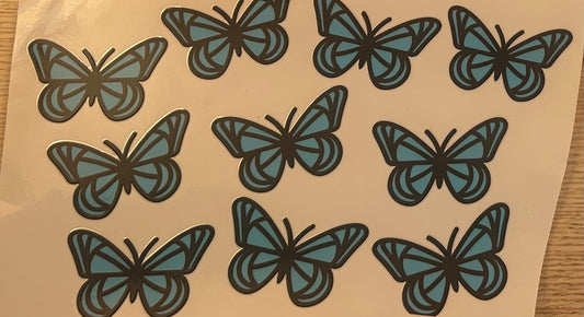 Blue butterflies decal