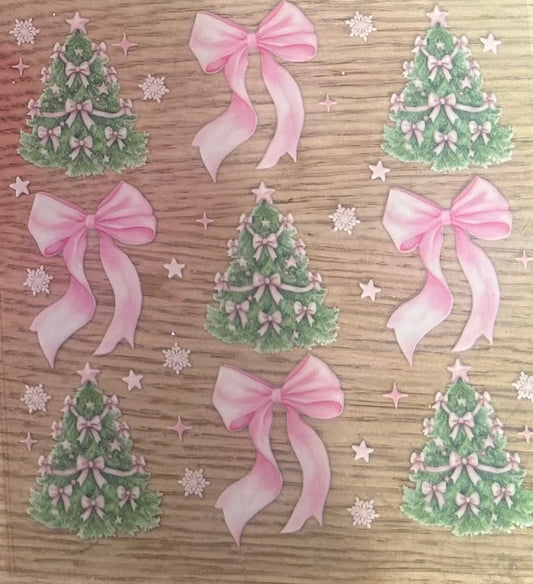 Christmas Trees and Pink Bows