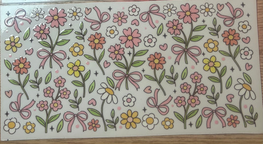 Pink Flowers and Bows