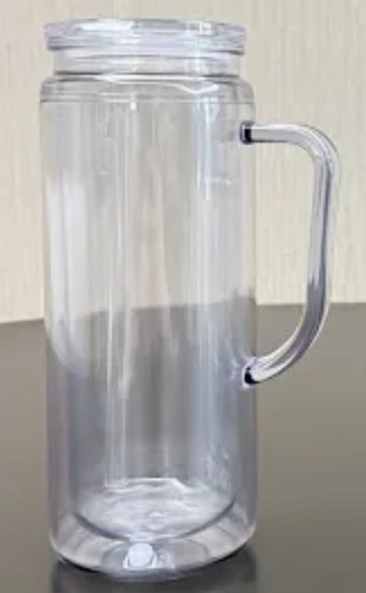 20 oz Acrylic snowglobe with handle