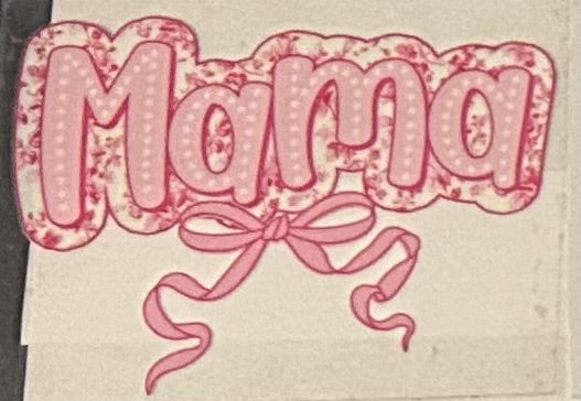 Mama with pink bow