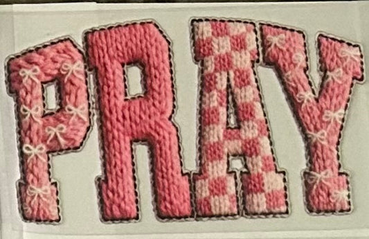 Pray embroidered