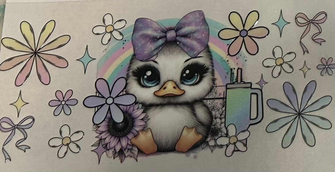 Duck with Pastel Rainbow