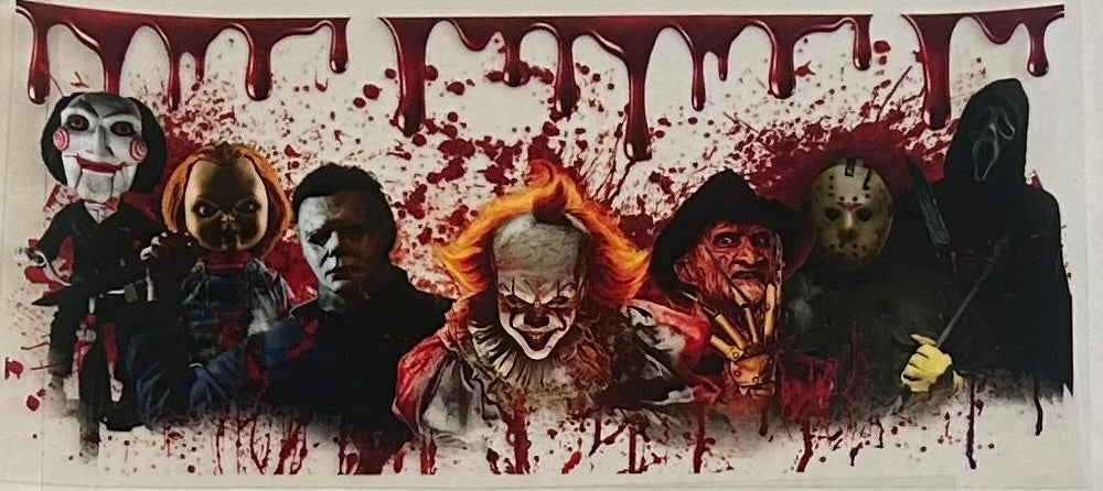 Spooky Characters with Blood drip