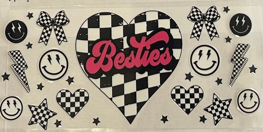 Besties Checker Print